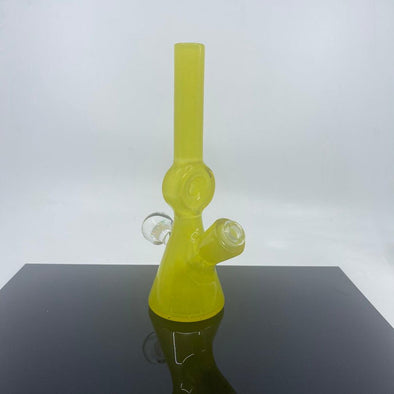 Gemini Art Glass CFL Doughnut Tube: UV Reactive, 10mm Joint, Color Shift, Compact Rig, Handcrafted Glass