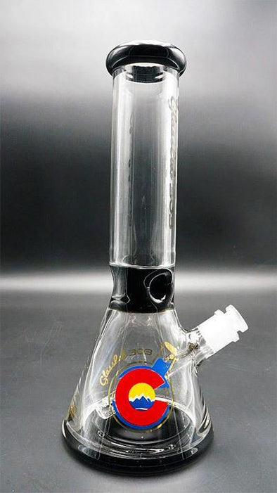GlassLab 303 12.7mm Triple Accented Beaker | Durable Glass Water Pipe in Assorted Colors: Classic Beaker Design, Timeless Style, Provides Stability, Easy-to-Clean Structure, Perfect for Daily Use, Triple Accented Details, Three Accent Points, Assorted Vibrant Colors, Adding a Stylish Touch, Your Smoking Experience, Premium 12.7mm Glass Build, Constructed from Thick High-Quality Glass, Durability, Consistent Performance, Smooth Filtration, Offers Excellent Water Filtration, Cooling Your Smoke, Smoother More 