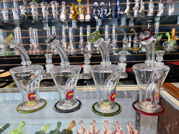 Guacamole Glass Dab Rig: GlassLab303 Bee Hive, Unique UV Reactive Design, Vibrant Green Accents Glow Under UV, Intricate Honeycomb Aesthetic, Compact Portable Convenient Display, Premium Borosilicate Glass Durable Heat Resistant, Perfect for Smooth Flavorful Concentrates.