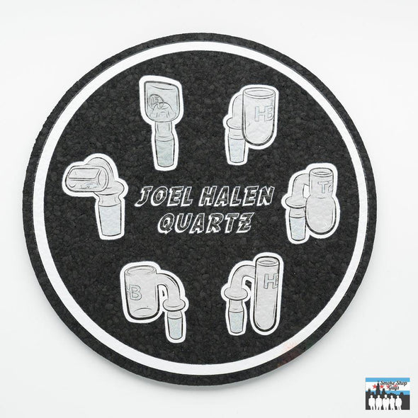 Joel Halen 8" Quartz Moodmat - Protective & Heat-Resistant Surface: Protect Surfaces, Enhance Dabbing Sessions, Crafted from Upcycled Materials, Promoting Sustainability, Heat-Resistant Design, Safeguard Delicate Surfaces, Durable, Easy-to-Clean, Perfect for Frequent Use, Must-Have for Dab Enthusiasts, Providing Style and Functionality.