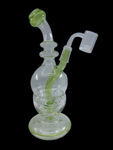 Live Free Glass Fab Egg Dab Rig with 14mm male joint, featuring a Fab Egg Perc for superior filtration, premium glass construction, and a sleek egg-shaped design for smooth, flavorful dabs.







