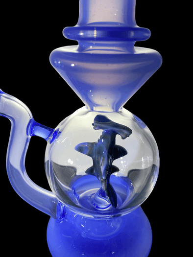 Liz Wright Glass Hammer Head Aquarium Mystique Rig: Artistic Dab Rig, Unique Hammerhead Design, Excellent Filtration, Premium Glass