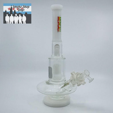 Medicali 11-Inch Compressed Beaker Bong – Showerhead Perc & Splashguard (White): Compact 11-Inch Design, Offers Portability, Powerful Performance, Showerhead Perc Filtration, Ensures Smooth Clean Hits, Advanced Diffusion, Splashguard Feature, Keeps Water Away from Mouthpiece, Comfortable Experience, Premium Borosilicate Glass, Built for Durability, Long-Term Use, 14mm Female Joint, Compatible with Variety of Attachments, Versatile Use.