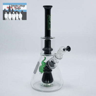 Medicali 8-Inch Inline Matrix Beaker Bong – Showerhead Perc (Clear/Black): Compact 8-Inch Size, Easy to Handle, Perfect for Personal Sessions, Inline Matrix Perc Filtration, Provides Smooth Clean Hits, Advanced Smoke Diffusion, Showerhead Perc Addition, Enhances Cooling, Refined Smoking Experience, Durable Glass Build, Made from Premium Borosilicate Glass, Reliability, Clear and Black Finish, Sleek Design, Complements Any Collection.