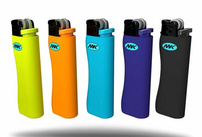 MK Silicone Grip Lighters – Refillable, Slip-Resistant Lighters in Assorted Colors for Comfortable and Durable Use