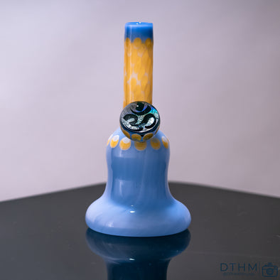Natrix Glass Pastel Blue Terps Banger Hanger: Dual-Color Rig, 14mm Joint, Handcrafted Glass, Pastel Aesthetic, Artistic Banger Hanger