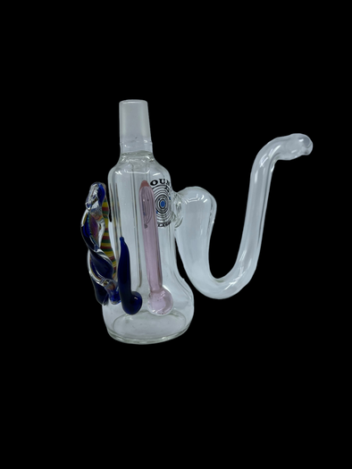 Round Glass Crystal Sherlock Pipe with stylish crystal design, ergonomic shape, handcrafted heat-resistant glass, easy to clean for fresh premium smoking sessions.