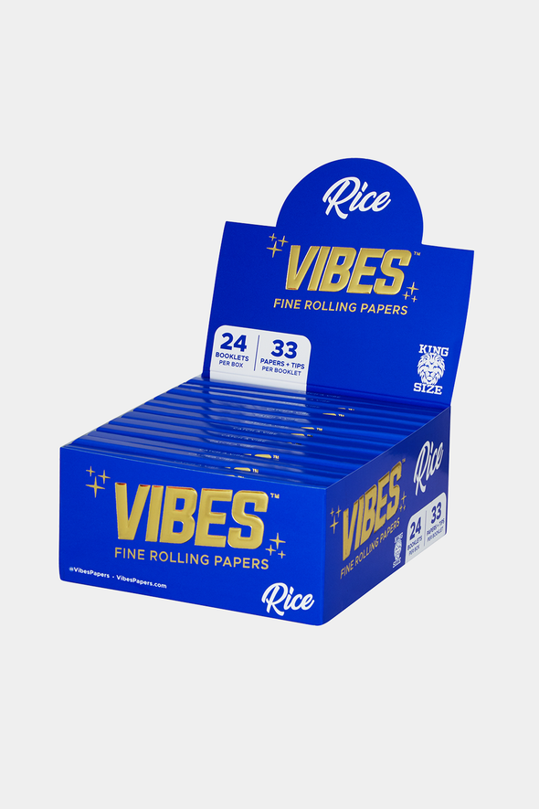 Slow Burning Rolling Papers with Tips: Vibes Complete Set, 33 Papers 33 Pre-Cut Tips Convenient, Hemp Ultra Thin Rice Paper Styles Preferred Experience, Extended Sessions Even Combustion, Premium Quality Clean Flavorful Minimal Ash, Portable On-the-Go At-Home.