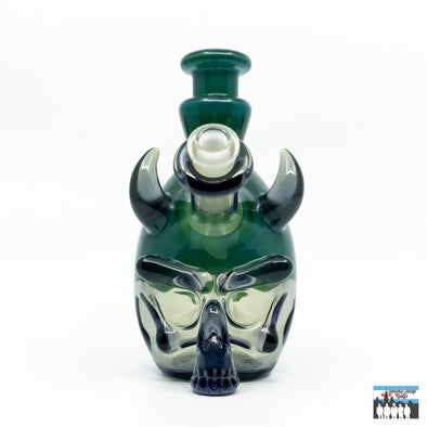 Tuskum Glass Skull Water Dragon Rig: Handcrafted Recycler, Unique Skull and Water Dragon Motif, 10mm Female Joint, Durable Glass, Excellent Filtration