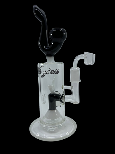 VIP Glass Sherlock-style water pipe featuring a showerhead perc for smooth, filtered draws, crafted from durable borosilicate glass with a stable base.







